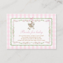 Pink Bunny Baby Shower Gingham Books for Baby