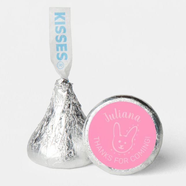 Pink Bunny Baby Shower Hershey®'s Kisses® (Front)