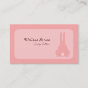 Pink Bunny Business Card
