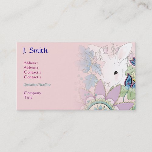Pink Bunny Business/Profile Cards Business Cards