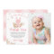 Pink Bunny Butterfly Birthday Photo Thank You Card