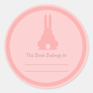 Pink Bunny Classic Round Sticker