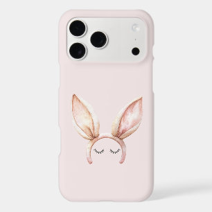 Pink Bunny Ears Eyelashes iPhone 17 Pro Max Case