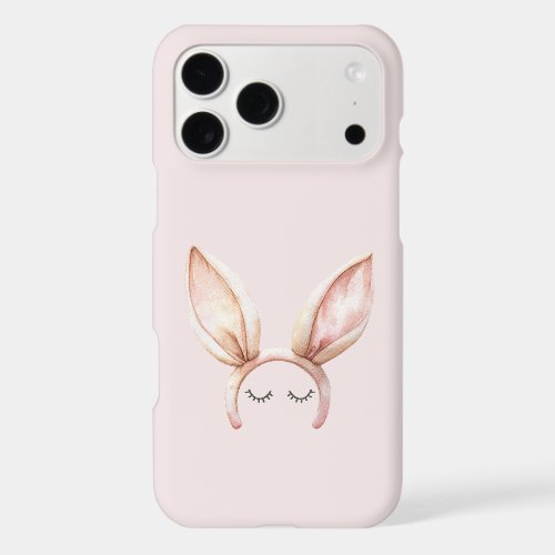 Pink Bunny Ears Eyelashes iPhone 17 Pro Max Case