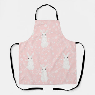 Pink Bunny Girl Apron
