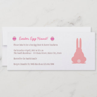 Pink Bunny Invitation