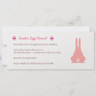 Pink Bunny Invitation