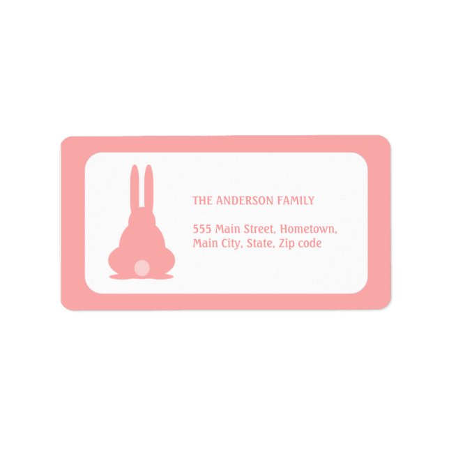 Pink Bunny Label (Front)