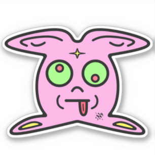Pink bunny-like thingy v2 sticker