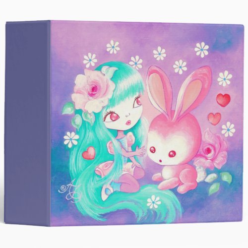 Pink Bunny Love Binder