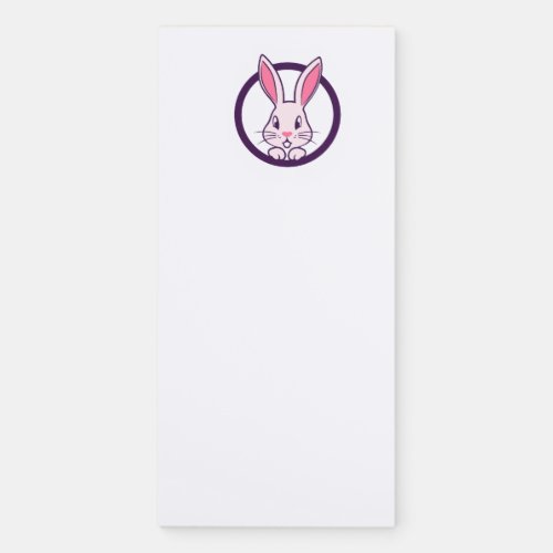 pink bunny magnetic notepad