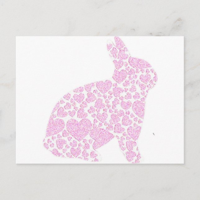 Pink Bunny Postcard (Front)