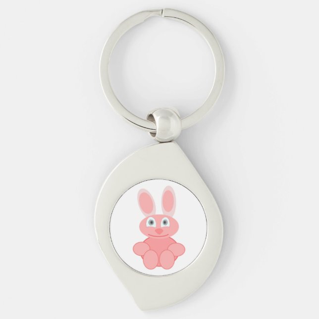 PINK BUNNY RABBIT KEYCHAIN (Front)