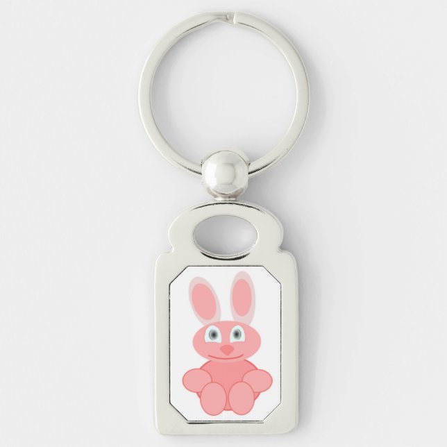 PINK BUNNY RABBIT KEYCHAIN (Front)