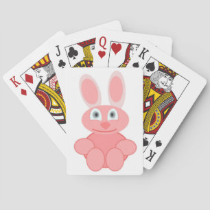 PINK BUNNY RABBIT POKER CARDS