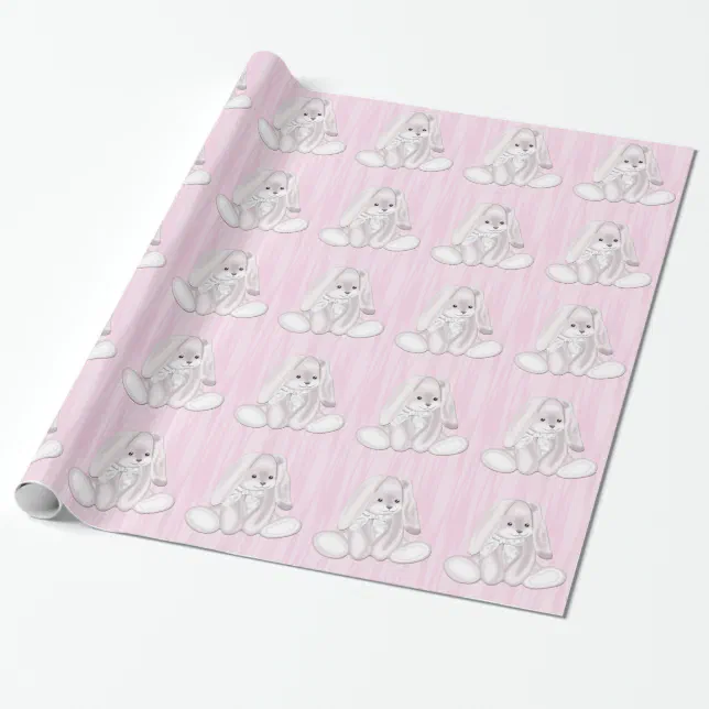 Pink Bunny Rabbit Wrapping Paper | Zazzle