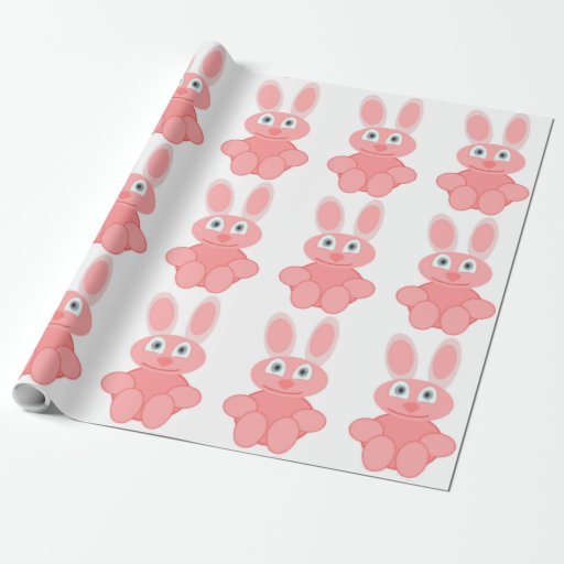 PINK BUNNY RABBIT WRAPPING PAPER | Zazzle