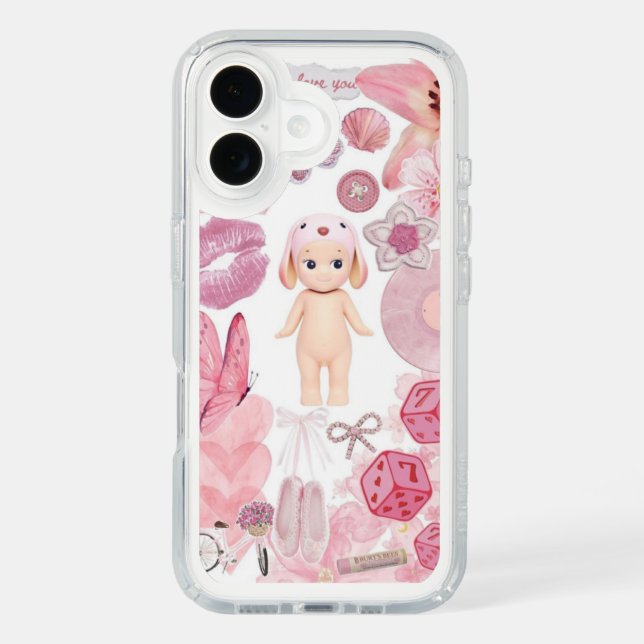 Pink Bunny Sonny Collage Speck iPhone Case (Front)