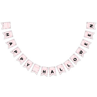 Pink Bunting halloween banner