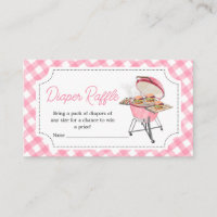 Pink Burger BBQ Baby Shower Diaper Raffle