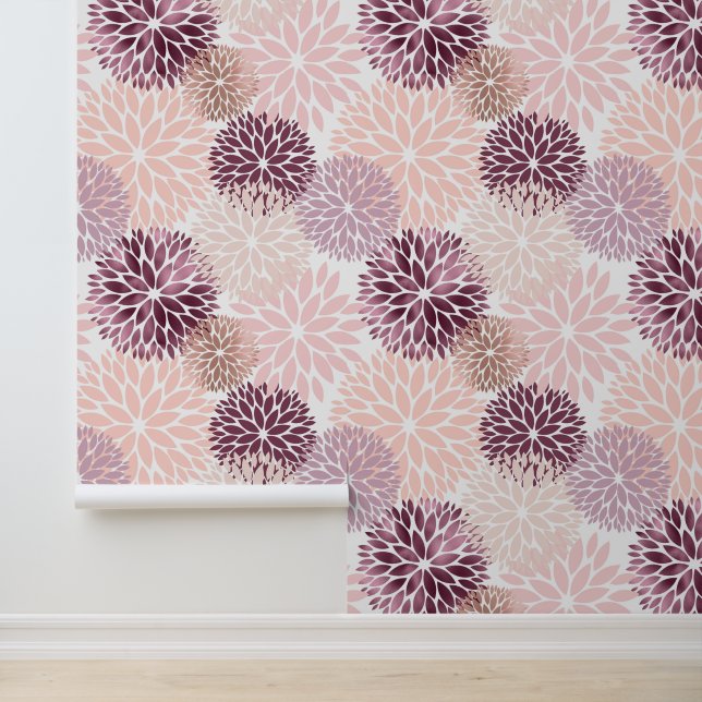 Pink Burgundy Flowers Wallpaper (Application)