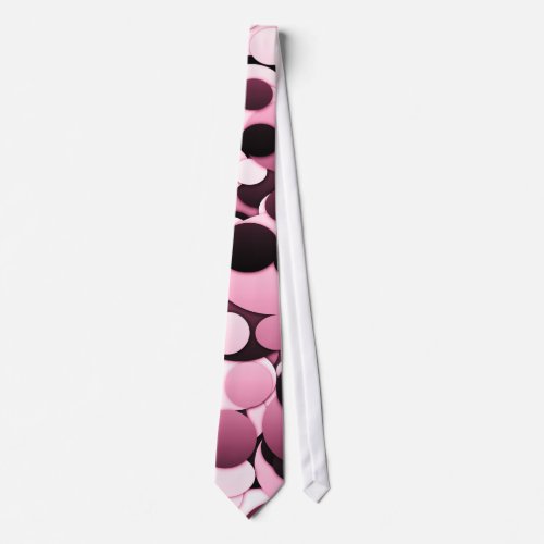 Pink  burgundy polka dot ties