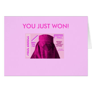 Pink Burka Award Cards