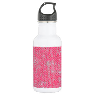 Pink Burn Out Pattern Peace Love Destiny Art Water Bottle