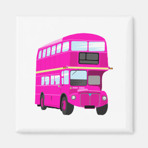 Pink Bus Magnet