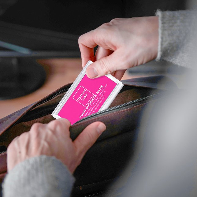 Pink Business Brand on Business Card Case (Pink business brand on business card case)