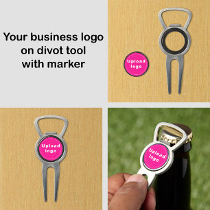 Pink Business Brand on Divot Tool With Marker