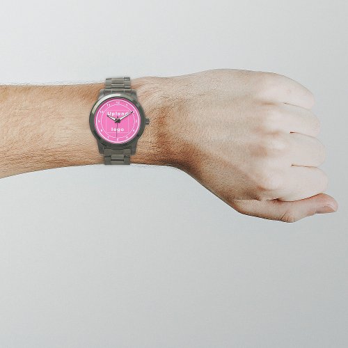 Pink Business Brand on Mens Watch