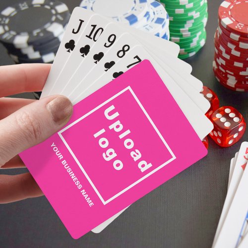 Pink Business Brand on Playing Cards