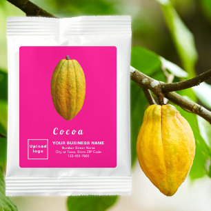 Pink Business Branding on Cocoa Drink Mix