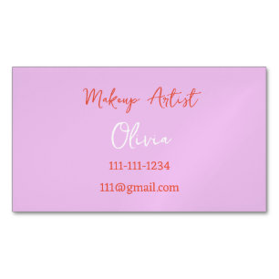 Pink business card