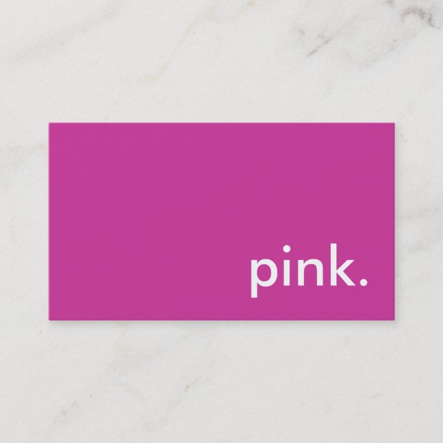pink. business card (Front)