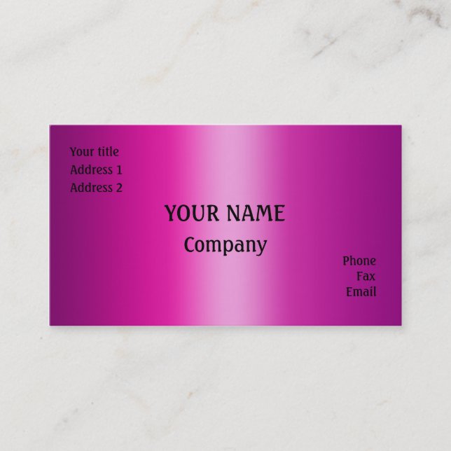 Pink Business Card (Front)