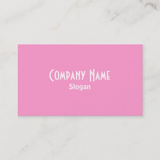 Customizable Pink Business Card