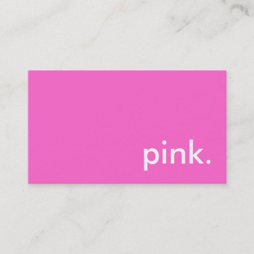 pink. business card templates