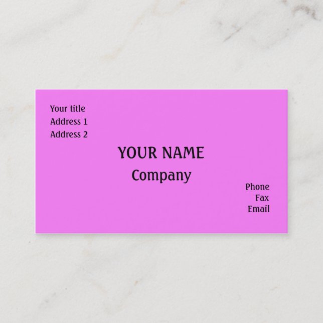 Pink Business Card (Front)