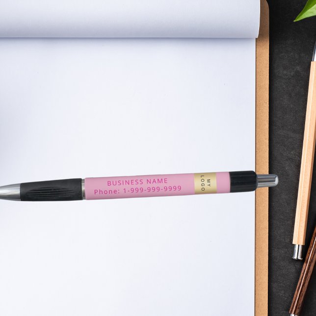 Pink business company logo name phone pen (Creator Uploaded)