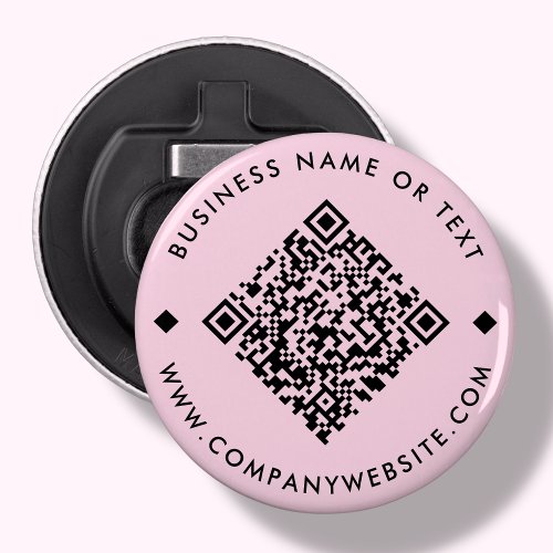 Pink  Business Custom QR Code Bottle Opener