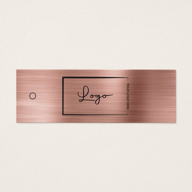 Pink Business Logo Label Hang Tag (Front)