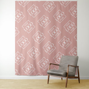 Pink Business Logo Pattern Trade Show Backdrop