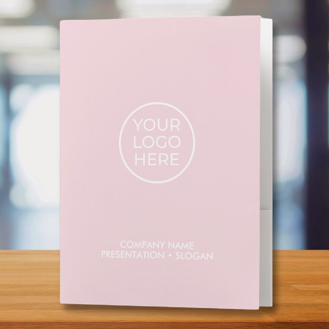 Pink Business Logo Presentation Folder (Pink Business Logo Presentation Folder. Add your logo, personalize with company name and title.)