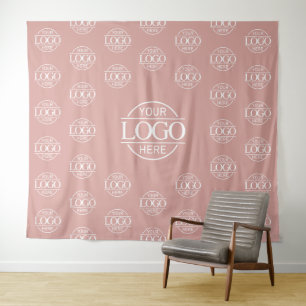 Pink Business Logo Step & Repeat Backdrop Banner