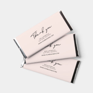  Pink Business Logo Thank you Custom Promotional Hershey Bar Favors