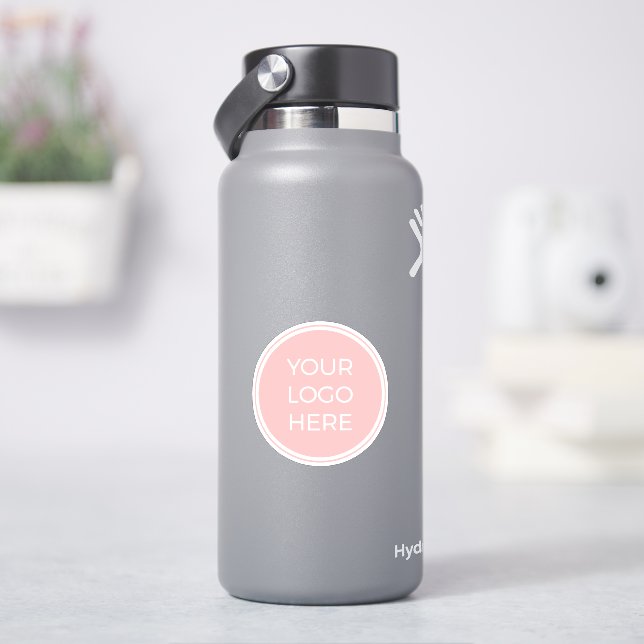 Pink Business Logo Water Bottle Sticker (HydroFlask)