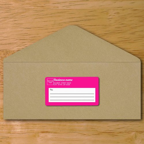 Pink Business Shipping Label