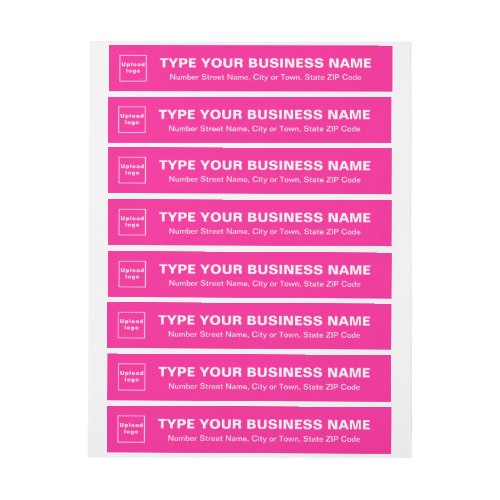 Pink Business Wrap Around Return Address Label
